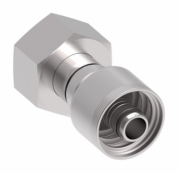 4S16DS12 Aeroquip by Danfoss | 4 Wire 4S Female DKO/DIN 24° Seat Swivel DKO (Heavy) (DS) Crimp Fitting | S20 Female DKO/DIN 24° Seat x -12 Hose Barb | Steel