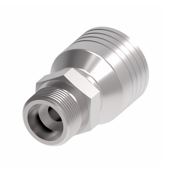 4S12EK8 Aeroquip by Danfoss | 4 Wire 4S 24° Male, Heavy Duty (EK) Crimp Fitting | S16 Male DKO/DIN x -08 Hose Barb | Steel