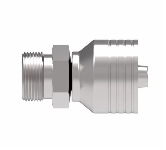4S12EK8 Aeroquip by Danfoss | 4 Wire 4S 24° Male, Heavy Duty (EK) Crimp Fitting | S16 Male DKO/DIN x -08 Hose Barb | Steel