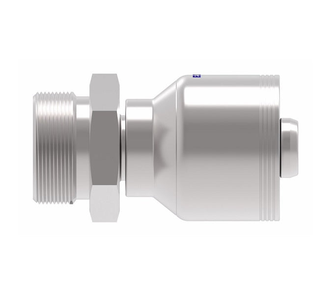 4S8EK6 Aeroquip by Danfoss | 4 Wire 4S 24° Male, Heavy Duty (EK) Crimp Fitting | S12 Male DKO/DIN x -06 Hose Barb | Steel