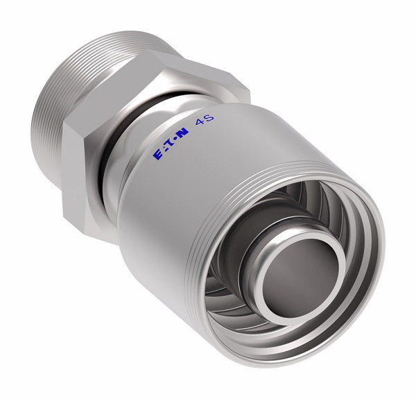 4S8EK6 Aeroquip by Danfoss | 4 Wire 4S 24° Male, Heavy Duty (EK) Crimp Fitting | S12 Male DKO/DIN x -06 Hose Barb | Steel