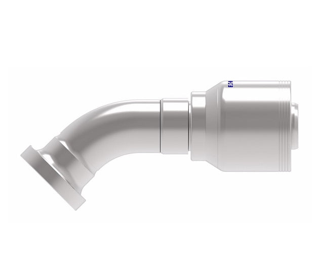 4S20FHA20 Aeroquip by Danfoss | 4 Wire 4S SAE Code 62 Flange 45° Elbow (FHA) Crimp Fitting | -20 Code 62 Flange x -20 Hose Barb | Steel