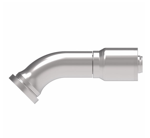 4S32FHA24 Aeroquip by Danfoss | 4 Wire 4S SAE Code 62 Flange 45° Elbow (FHA) Crimp Fitting | -32 Code 62 Flange x -24 Hose Barb | Steel