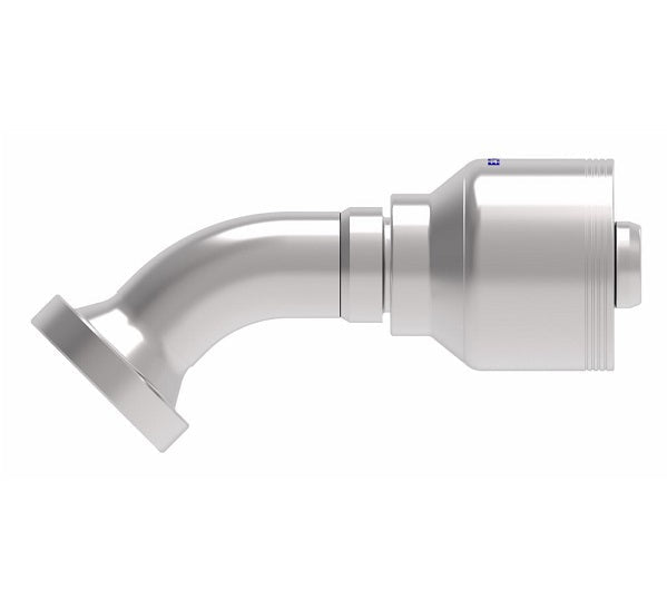 4S16FHA12 Aeroquip by Danfoss | 4 Wire 4S SAE Code 62 Flange 45° Elbow (FHA) Crimp Fitting | -16 Code 62 Flange x -12 Hose Barb | Steel
