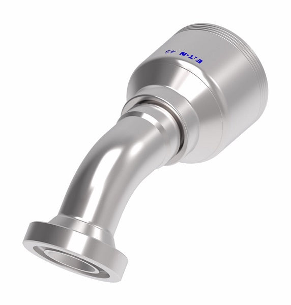 4S12FHA16 Aeroquip by Danfoss | 4 Wire 4S SAE Code 62 Flange 45° Elbow (FHA) Crimp Fitting | -12 Code 62 Flange x -16 Hose Barb | Steel