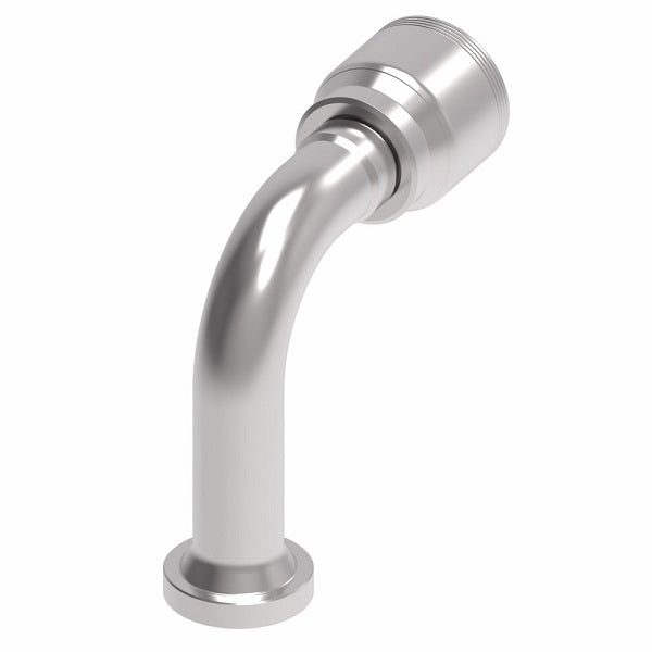 4S20FHB16 Aeroquip by Danfoss | 4 Wire 4S SAE Code 62 Flange 90° Elbow (FHB) Crimp Fitting | -20 Code 62 Flange x -16 Hose Barb | Steel