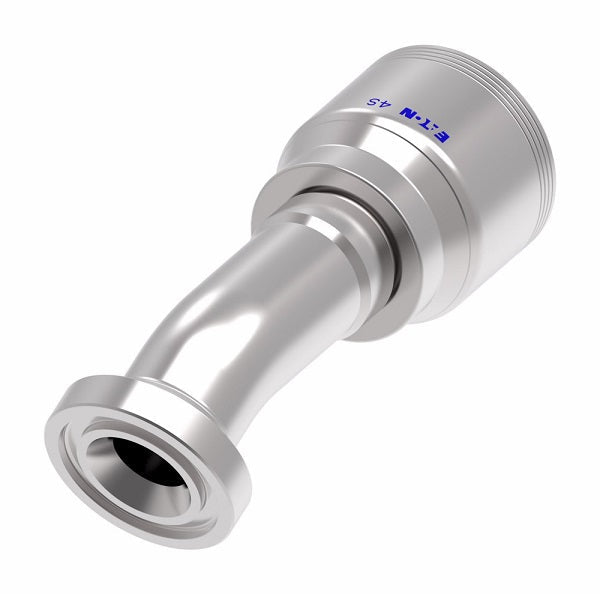 4S16FHD12 Aeroquip by Danfoss | 4 Wire 4S SAE Code 62 Flange 22.5° Elbow (FHD) Crimp Fitting | -16 Code 62 Flange x -12 Hose Barb | Steel