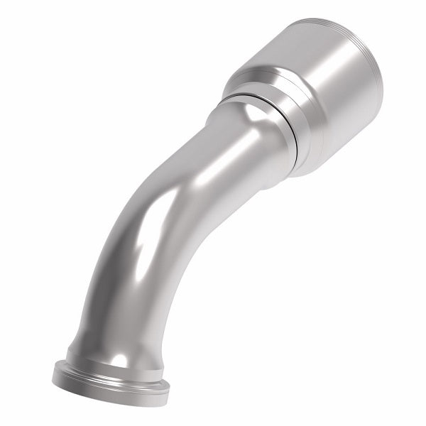 4S32FHE32 Aeroquip by Danfoss | 4 Wire 4S SAE Code 62 Flange 67.5° Elbow (FHE) Crimp Fitting | -32 Code 62 Flange x -32 Hose Barb | Steel