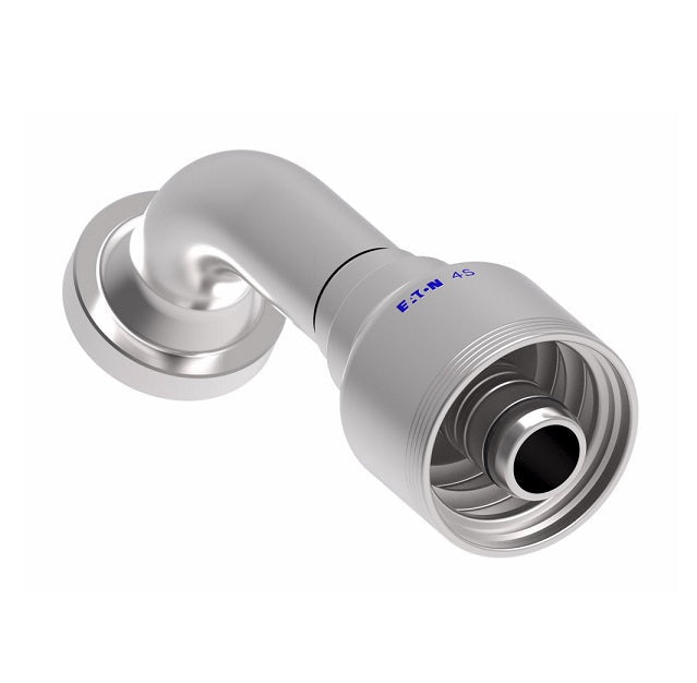 4S16FHG16 Aeroquip by Danfoss | 4 Wire 4S SAE Code 62 Flange 60° Elbow (FHG) Crimp Fitting | -16 Code 62 Flange x -16 Hose Barb | Steel