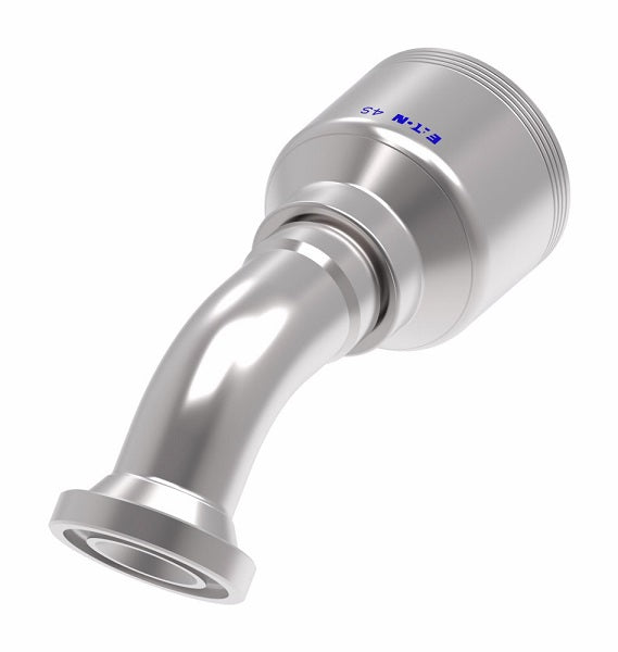 4S12FLA8 Aeroquip by Danfoss | 4 Wire 4S SAE Code 61 Split Flange 45° Elbow (FLA) Crimp Fitting | -12 Code 61 Split Flange x -08 Hose Barb | Steel
