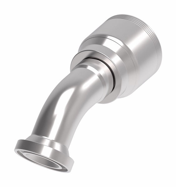 4S12FLA16 Aeroquip by Danfoss | 4 Wire 4S SAE Code 61 Flange 45° Elbow (FLA) Crimp Fitting | -12 Code 61 Flange x -16 Hose Barb | Steel