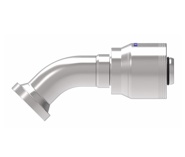 4S16FLA16 Aeroquip by Danfoss | 4 Wire 4S SAE Code 61 Flange 45° Elbow (FLA) Crimp Fitting | -16 Code 61 Flange x -16 Hose Barb | Steel