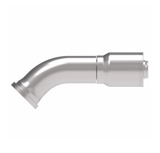 4S32FLA24 Aeroquip by Danfoss | 4 Wire 4S SAE Code 61 Flange 45° Elbow (FLA) Crimp Fitting | -32 Code 61 Flange x -24 Hose Barb | Steel