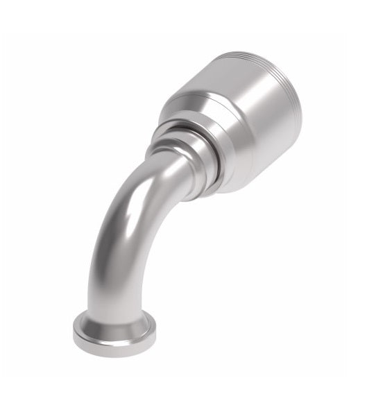 4S16FLB20 Aeroquip by Danfoss | 4 Wire 4S SAE Code 61 Flange 90° Elbow (FLB) Crimp Fitting | -16 Code 61 Flange x -20 Hose Barb | Steel
