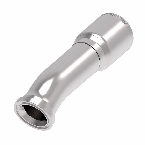 4S32FLD24 Aeroquip by Danfoss | 4 Wire 4S SAE Code 61 Flange 22.5° Elbow (FLD) Crimp Fitting | -32 Code 61 Flange x -24 Hose Barb | Steel