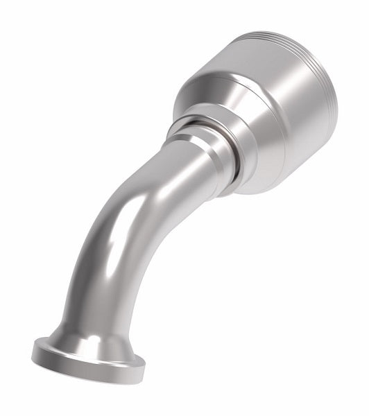 4S12FLE12 Aeroquip by Danfoss | 4 Wire 4S SAE Code 61 Flange 67.5° Elbow (FLE) Crimp Fitting | -12 Code 61 Flange x -12 Hose Barb | Steel