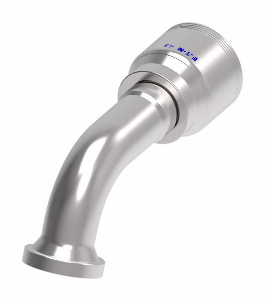 4S16FLE16 Aeroquip by Danfoss | 4 Wire 4S SAE Code 61 Flange 67.5° Elbow (FLE) Crimp Fitting | -16 Code 61 Flange x -16 Hose Barb | Steel