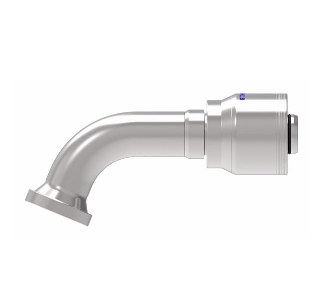 4S20FLE16 Aeroquip by Danfoss | 4 Wire 4S SAE Code 61 Flange 67.5° Elbow (FLE) Crimp Fitting | -20 Code 61 Flange x -16 Hose Barb | Steel