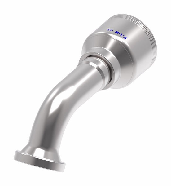 4S8FLG8 Aeroquip by Danfoss | 4 Wire 4S SAE Code 61 Split Flange 60° Elbow (FLG) Crimp Fitting | -08 Code 61 Split Flange x -08 Hose Barb | Steel