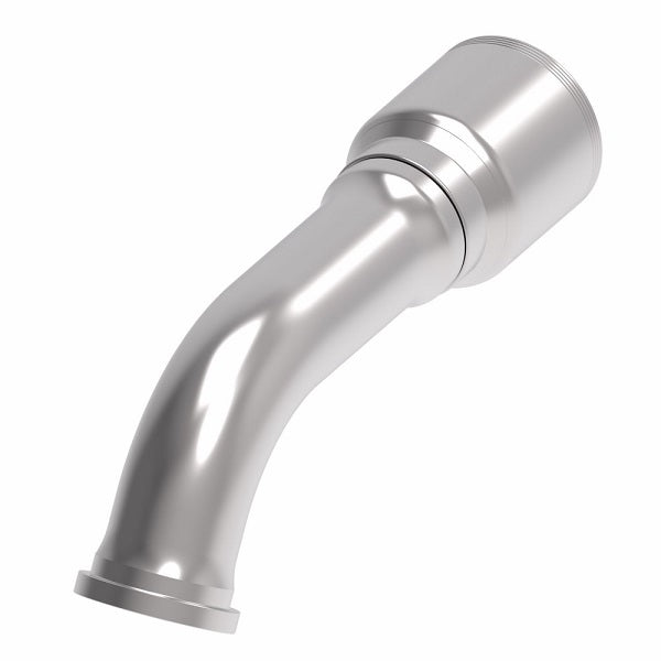 4S32FLG32 Aeroquip by Danfoss | 4 Wire 4S SAE Code 61 Flange 60° Elbow (FLG) Crimp Fitting | -32 Code 61 Flange x -32 Hose Barb | Steel