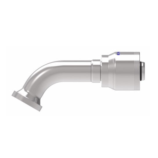 4S16FLG16 Aeroquip by Danfoss | 4 Wire 4S SAE Code 61 Flange 60° Elbow (FLG) Crimp Fitting | -16 Code 61 Flange x -16 Hose Barb | Steel