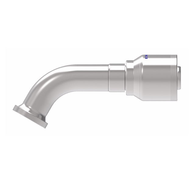 4S20FLG20 Aeroquip by Danfoss | 4 Wire 4S SAE Code 61 Flange 60° Elbow (FLG) Crimp Fitting | -20 Code 61 Flange x -20 Hose Barb | Steel