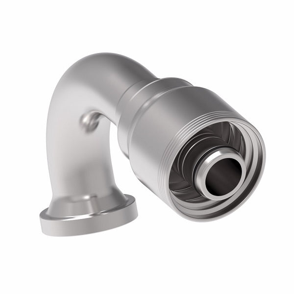4S16FLH16 Aeroquip by Danfoss | 4 Wire 4S SAE Code 61 Flange 110° Elbow (FLH) Crimp Fitting | -16 Code 61 Flange x -16 Hose Barb | Steel