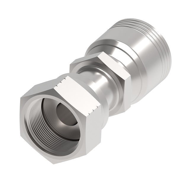 4S12FR16 Aeroquip by Danfoss | 4 Wire 4S Female ORS Swivel (FR) Crimp Fitting | -12 Female O-Ring Face Seal Swivel x-16 Hose Barb | Steel