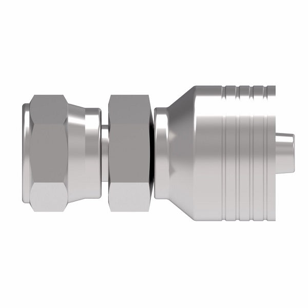 4S8JF8 Aeroquip by Danfoss | 4 Wire 4S JIS Female Swivel (JF) Crimp Fitting | -08 Female JIS Swivel x -08 Hose Barb | Steel