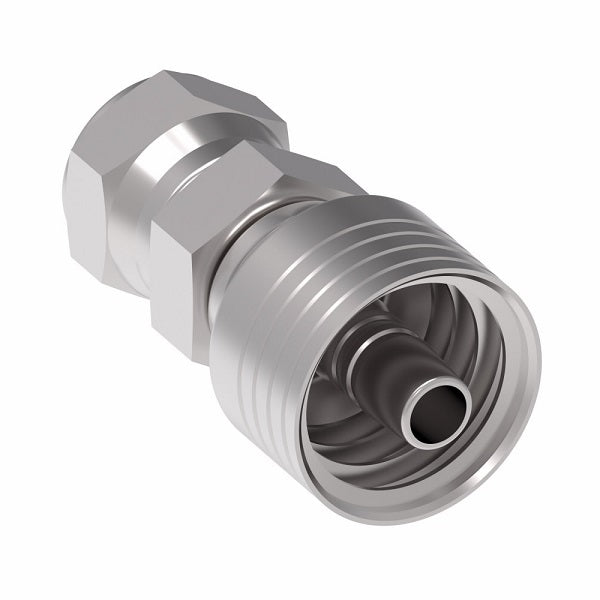 4S8JF8 Aeroquip by Danfoss | 4 Wire 4S JIS Female Swivel (JF) Crimp Fitting | -08 Female JIS Swivel x -08 Hose Barb | Steel