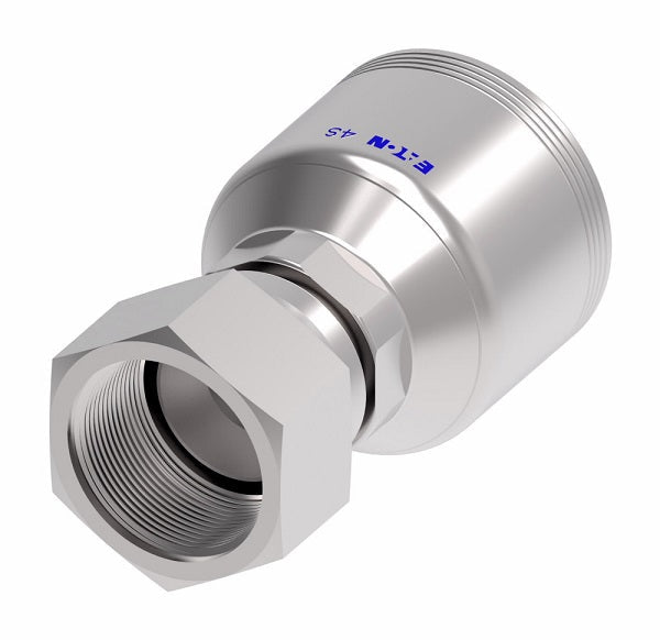 4S12KF12 Aeroquip by Danfoss | 4 Wire 4S Komatsu Female Swivel 30° Flare Seat (KF) Crimp Fitting | -12 Komatsu Female BSPP Swivel x -12 Hose Barb | Steel