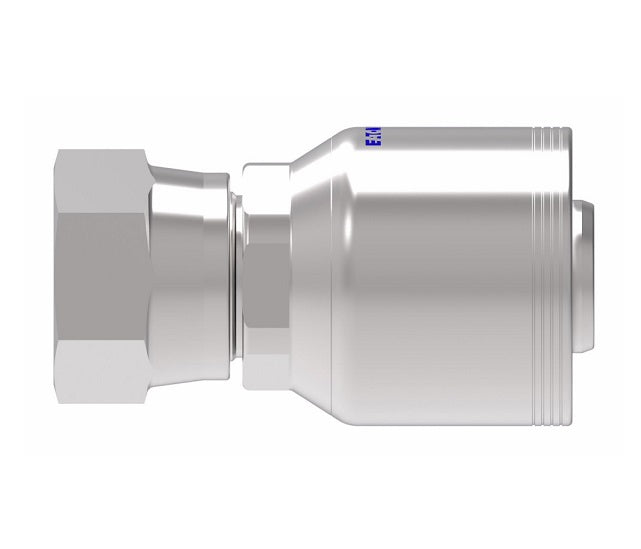 4S20KF20 Aeroquip by Danfoss | 4 Wire 4S Komatsu Female Swivel 30° Flare Seat (KF) Crimp Fitting | -20 Komatsu Female BSPP Swivel x -20 Hose Barb | Steel