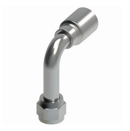 4TA4FJC4 Synflex Optimum by Danfoss | 4TA Fitting for Thermoplastic Hydraulic Hose | -04 JIC/37° Female Swivel 90° Long Drop Tube Elbow Fitting for -04 Hose | Carbon Steel