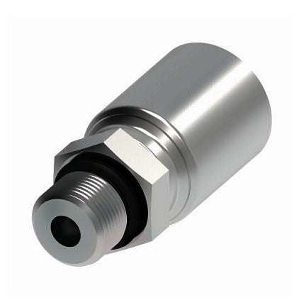 4TA6MB4 Synflex Optimum by Danfoss | 4TA Fitting for Thermoplastic Hydraulic Hose | -04 Male Straight Thread O-Ring Rigid Fitting for -06 Hose | Carbon Steel