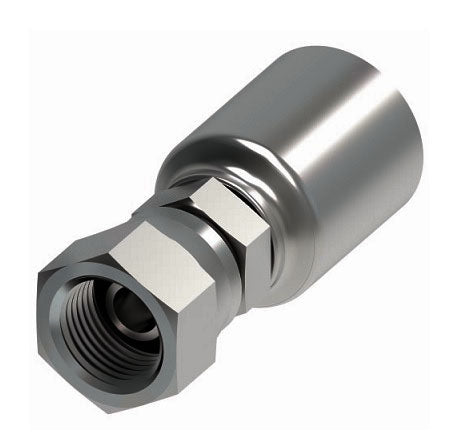 4TA8SP8 Synflex Optimum by Danfoss | 4TA Fitting for Thermoplastic Hydraulic Hose | -08 NPSM Female Pipe Swivel Fitting for -08 Hose | Carbon Steel