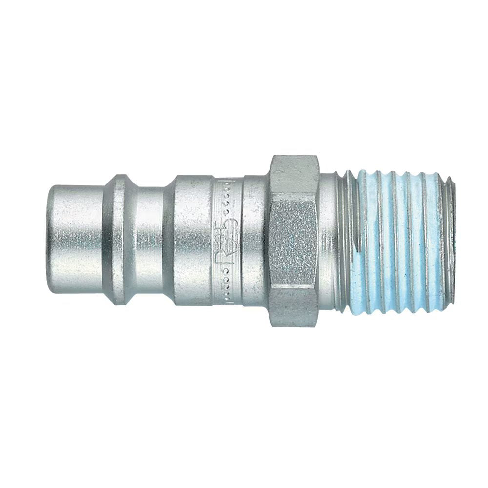 9087 25 17 by Parker | Legris Plug Quick Disconnect | 3/8" Male BSPP Thread | 19 mm Hex | 34 mm Length | Straight | Zinc-Plated Steel | Pack of 5