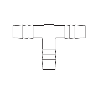 5005385 THERMOBARB® by NewAge | Natural Nylon Barbed Tee | 5/8" x 5/8" x 5/8" Hose Barb | Bag of 100