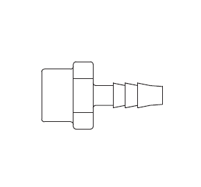 5005903 THERMOBARB® by NewAge | Natural Nylon Female Adapter | 1/4" Hose ID x 1/4" Female NPT | Bag of 100