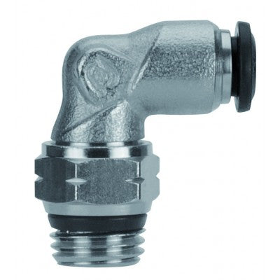 50110N-6-1/4 by AIGNEP | 50N Series | Swivel Male | 6mm Tube x 1/4" Swift-Fit Male | 90° Elbow | Pack of 10