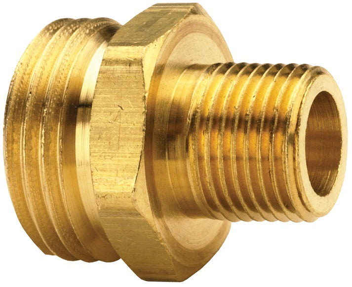 5081206C by Dixon Valve | Garden Hose Adapter | 3/4" Male GHT x 3/8" Male NPTF | Brass