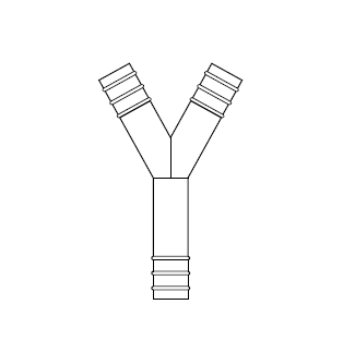5090631 THERMOBARB® by NewAge | Polypropylene Y Connector FDA | 3/16" Hose ID | Bag of 10