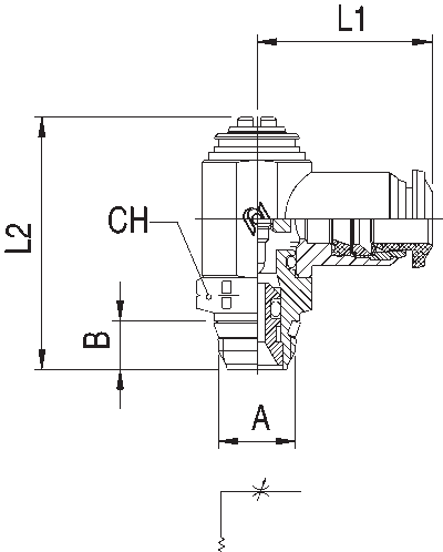 57920-12-1/2 by AIGNEP | Functional (Flow Controls) Series | Needle Valve | 12mm Tube x 1/2" Swift-Fit Male | Metal Release Collet | Flow In Screw Adjustment