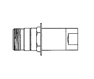 5100-S4-24B by Danfoss | 5100 Series Male Plug | 1-1/2"-11 1/2 Female NPT Valved w/ Flange Quick Disconnect Coupling | Brass