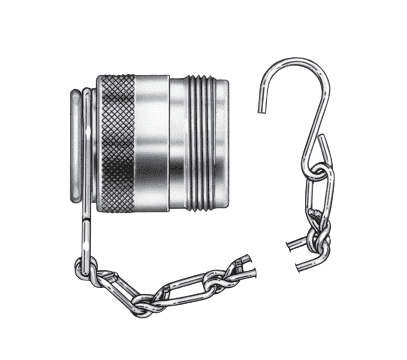 FD86-1016-20 Hansen® by Danfoss | Quick Disconnect Coupling | FD86 Series | Dust Plug with Chain | 1-1/4" Body Size | Steel