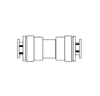 5201847 NEWLOC® by NewAge | Acetal Push-to-Connect Fitting | Union Straight Connector | 0.188" Tube OD | Bag of 10