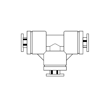 5204759 NEWLOC® by NewAge | Acetal Push-to-Connect Fitting | Union Tee Connector | 0.313" Tube OD | Bag of 10