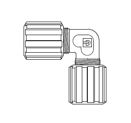 5323696 PURELOC® by NewAge | PFA Compression Fitting | 90° Union Elbow | 3/8" Tube OD