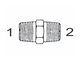5404 20x20 by Couplamatic | Hydraulic Adapter | 1-1/4" Male NPTF x 1-1/4" Male NPTF | Straight