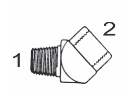 5503 8x8 by Couplamatic | Hydraulic Adapter | 1/2" Male NPTF x 1/2" Female NPTF | 45° Elbow