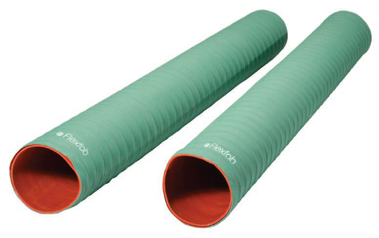 5508-050 by FlexFab | Series 5508 | 2-ply Wire Reinforced Coolant Hose | 0.50" ID | 0.92" OD | Green | 3ft Length